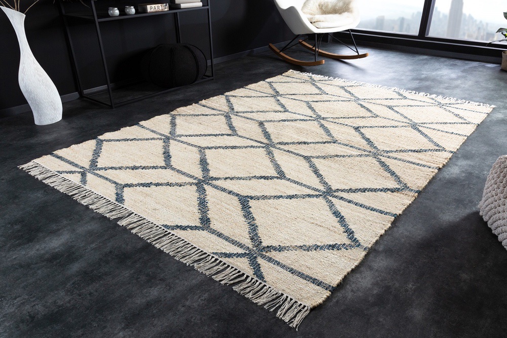 Levně LuxD Designový koberec Sadiya 230 x 160 cm béžovo-modrý