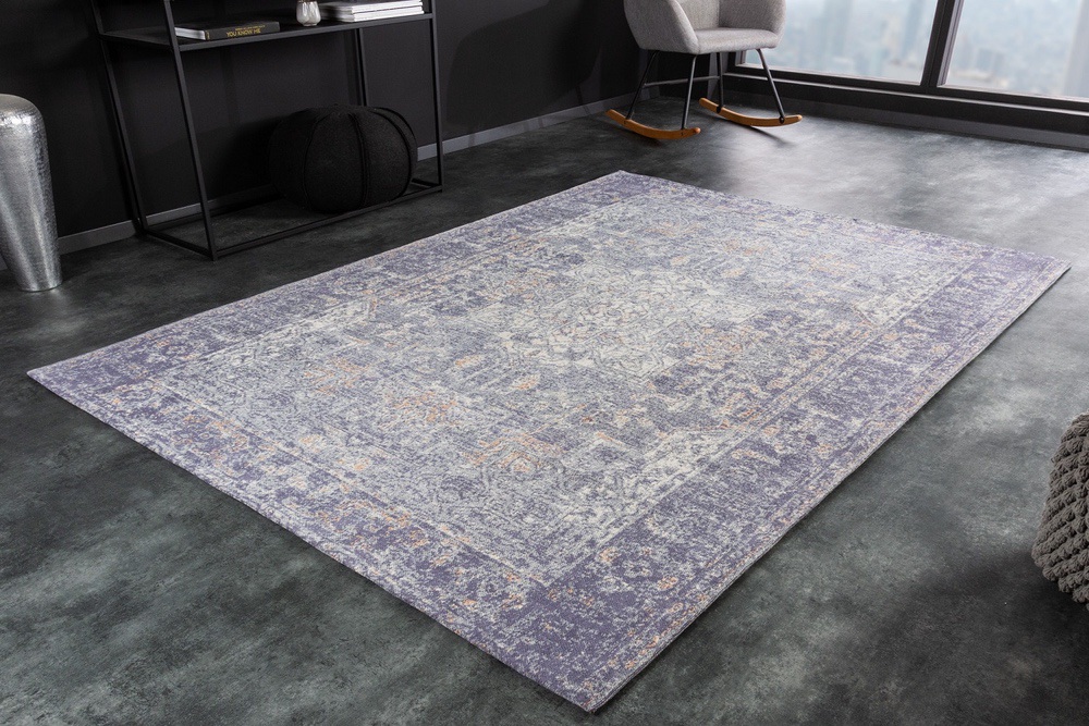 LuxD Designový koberec Saniyah 230 x 160 cm modrý - bavlna-ženilka