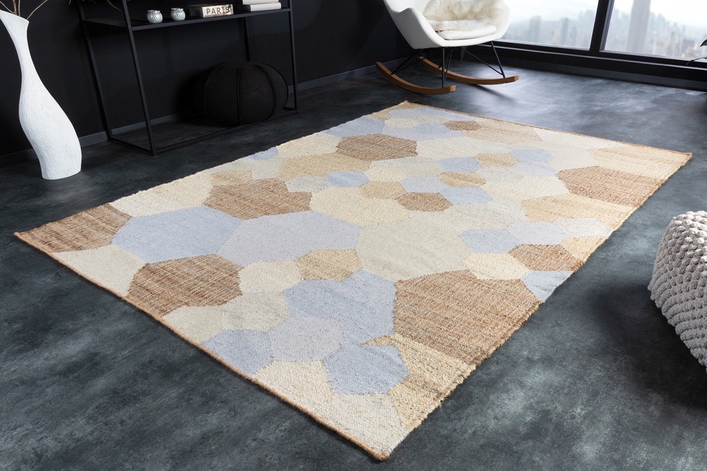 LuxD Designový koberec Sarina 230 x 160 cm béžovo-modrý