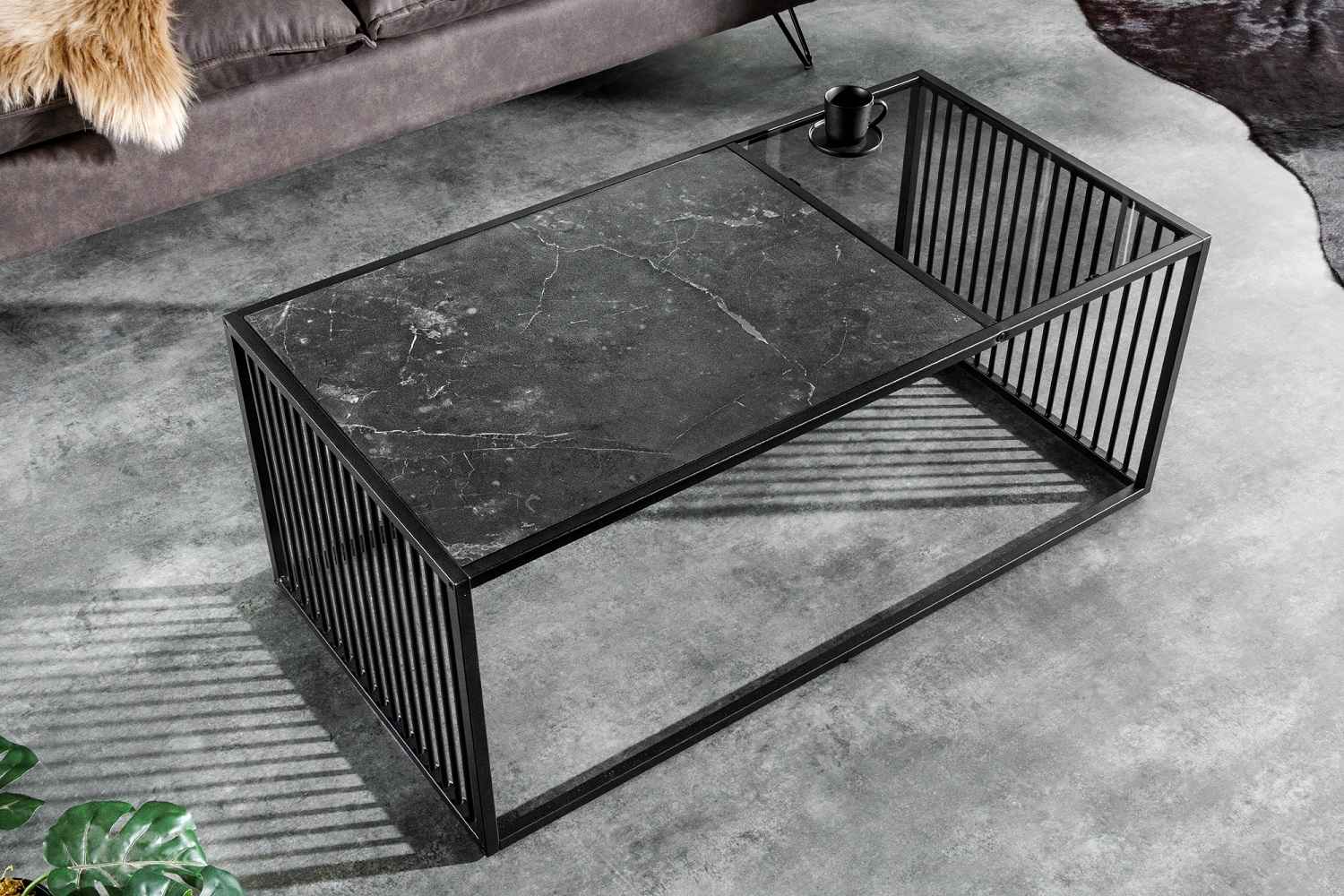 LuxD Designový konferenční stolek Haines 100 cm vzor mramor