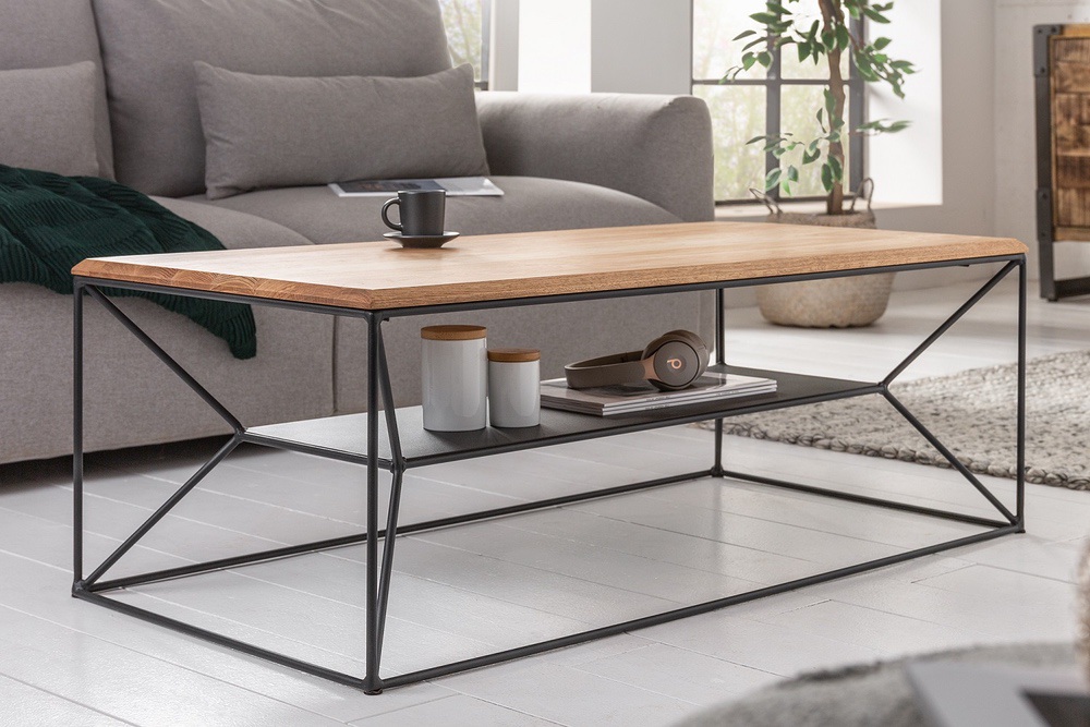LuxD Designový konferenční stolek Haines 110 cm dub