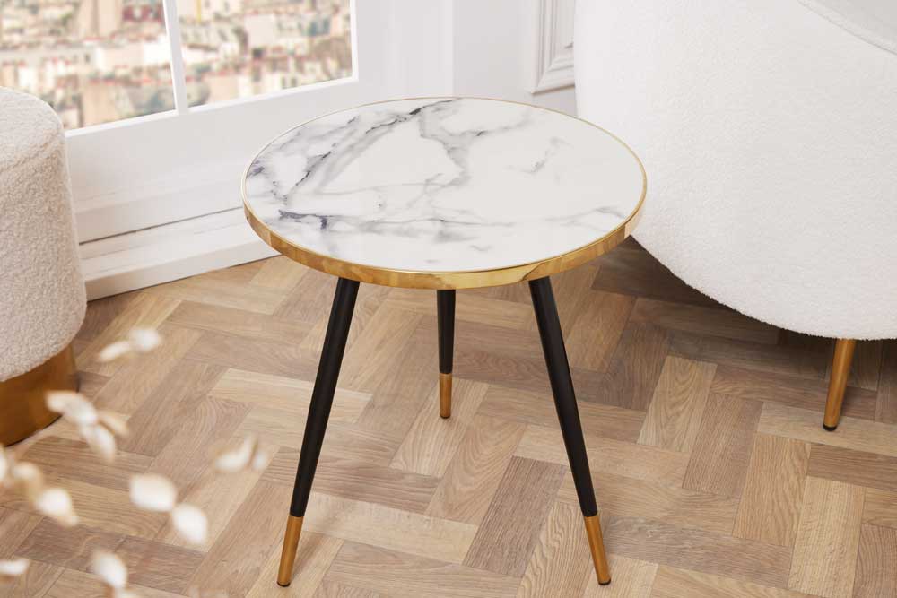 Levně LuxD Designový konferenční stolek Laney 45 cm bílo-černý