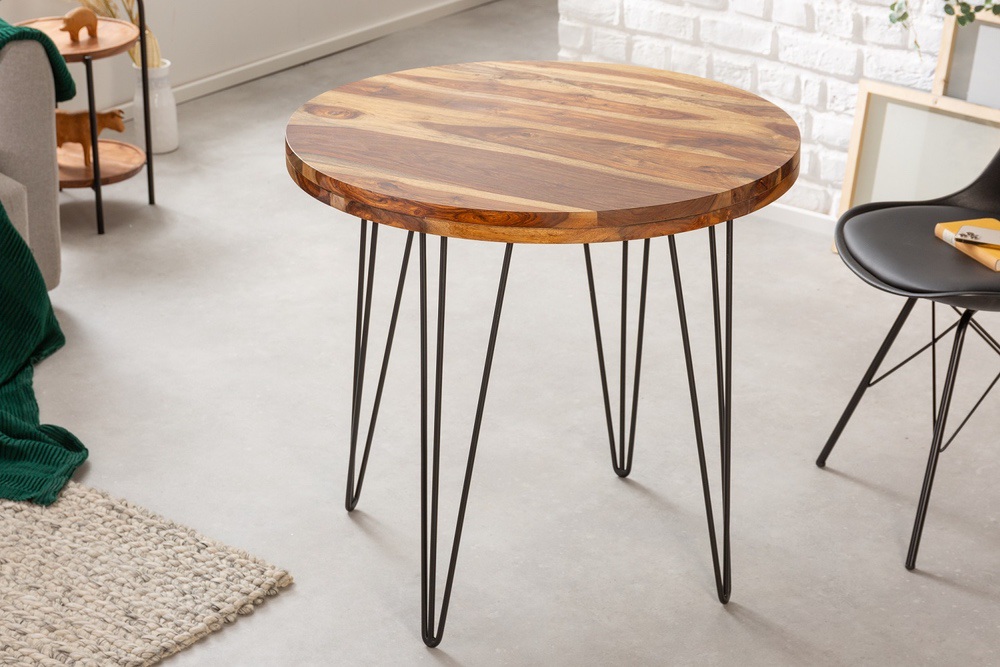 Levně LuxD Designový kulatý jídelní stůl Elegant 80 cm Sheesham