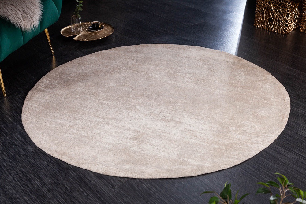 Designový kulatý koberec Rowan 150 cm béžový - Skladem