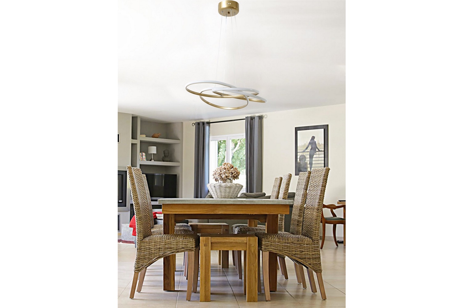 Levně Sofahouse 28859 Designový lustr Jamareon 60 cm měděný závěsné svítidlo