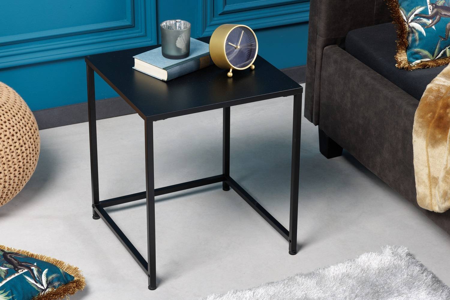 LuxD Designový odkládací stolek Damaris 40 cm černý