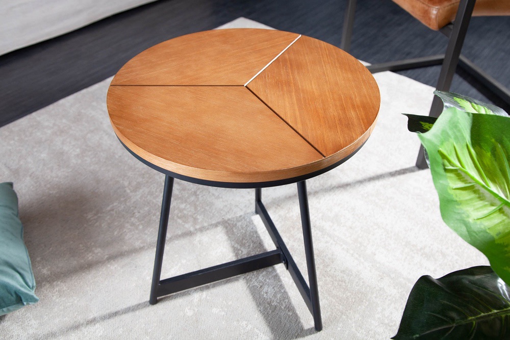 LuxD Designový odkládací stolek Faxon 45 cm imitace dub
