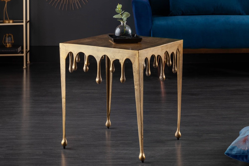 LuxD Designový odkládací stolek Gwendolyn L 50 cm zlatý