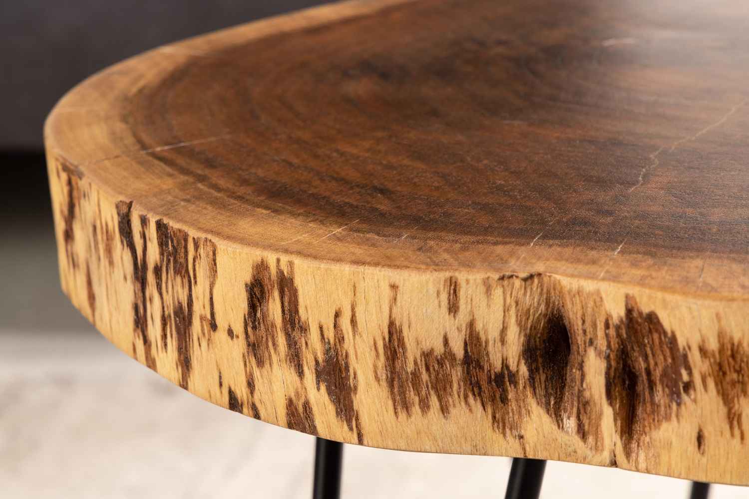 Designový odkládací stolek Island 40 cm hnědá akácie