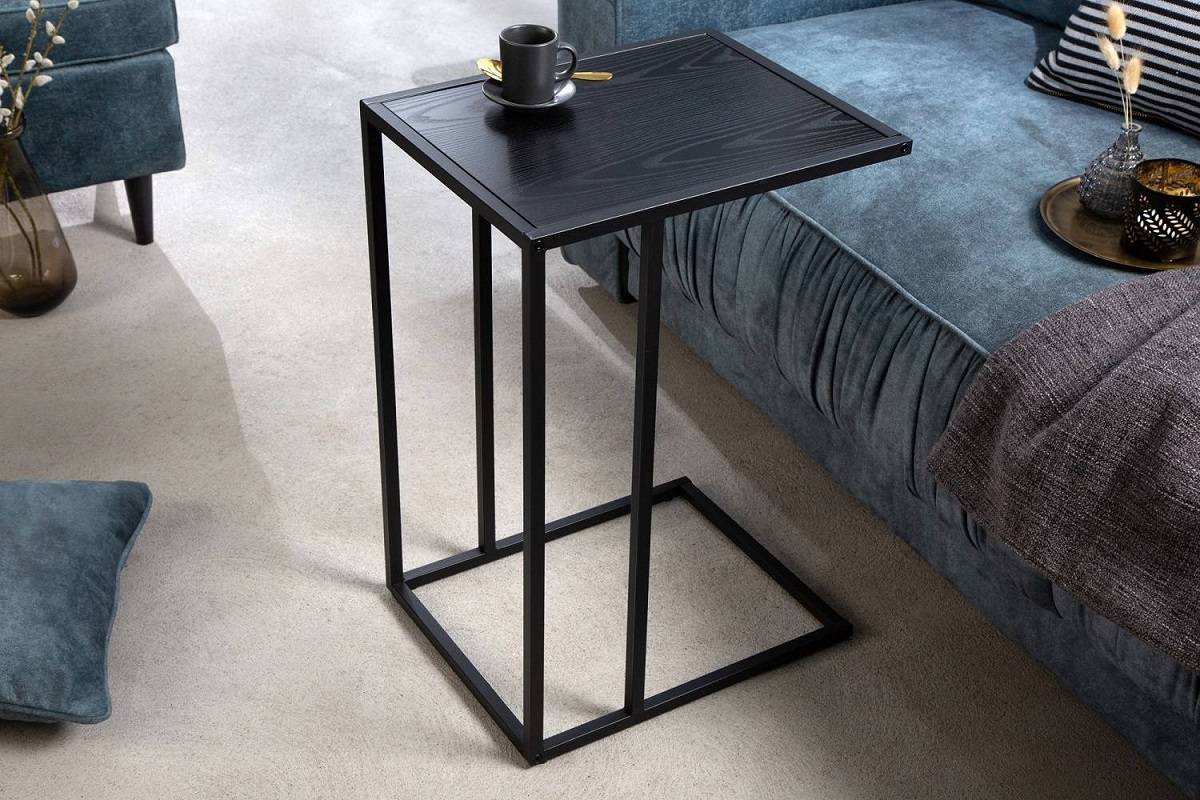 LuxD Designový odkládací stolek Maille 43 cm černý jasan