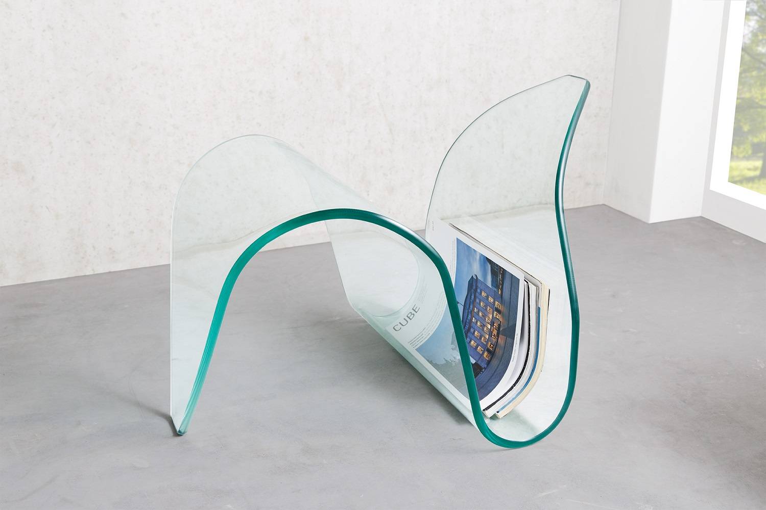 Designový odkládací stolek Phantom 62 cm sklo