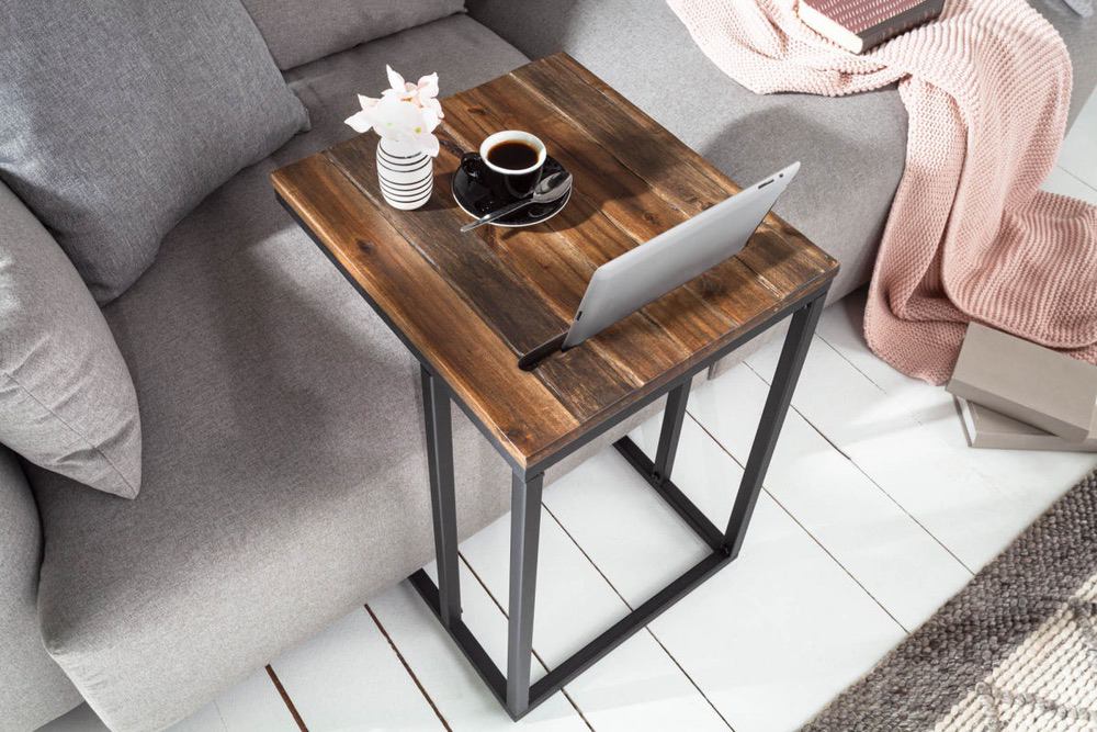 LuxD Designový odkládací stolek Factor Tablet 43 cm akácie