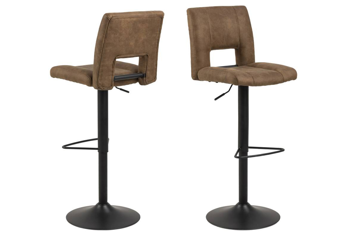Dkton Designová barová židle Nerine světle hnědá a černá