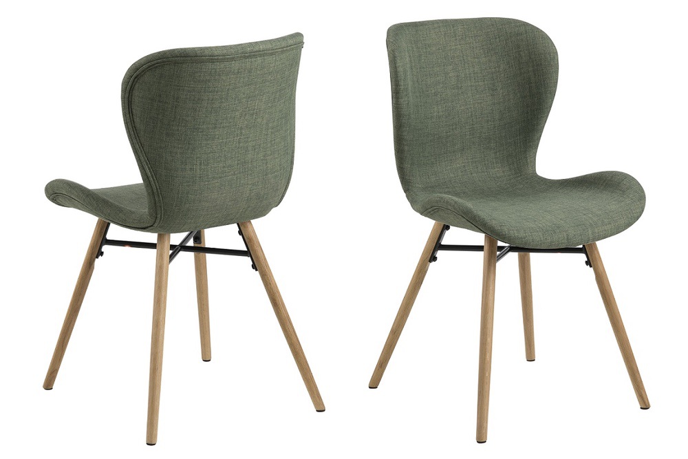 Levně Dkton Designová jídelní židle Alejo zelená