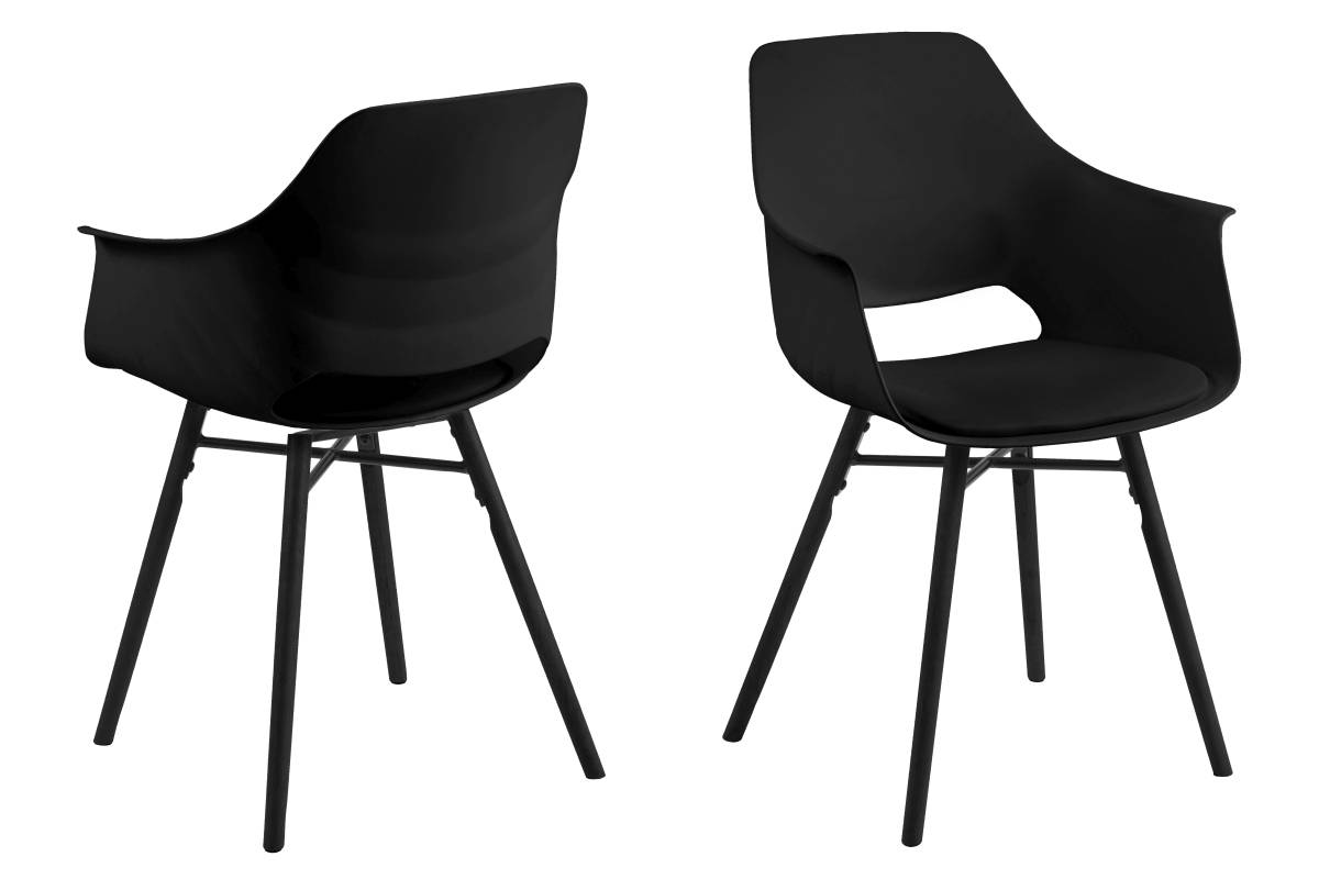 Dkton Designová jídelna židle Narda černá