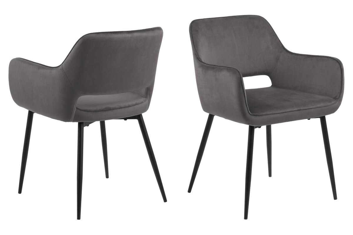 Designová jídelna židle Nereida tmavě šedá