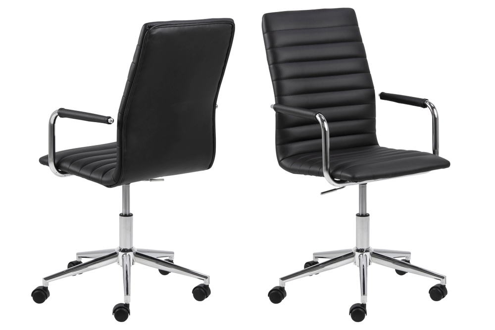 Designová kancelářská židle Narina černá-chromová