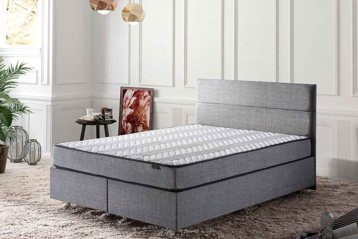 Designová postel Eliava 160 x 200 cm šedá