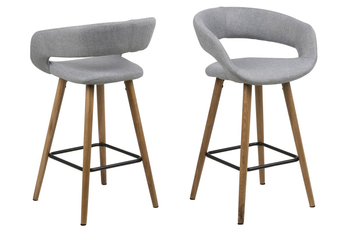 Designová pultová stolička Natania světle šedá 