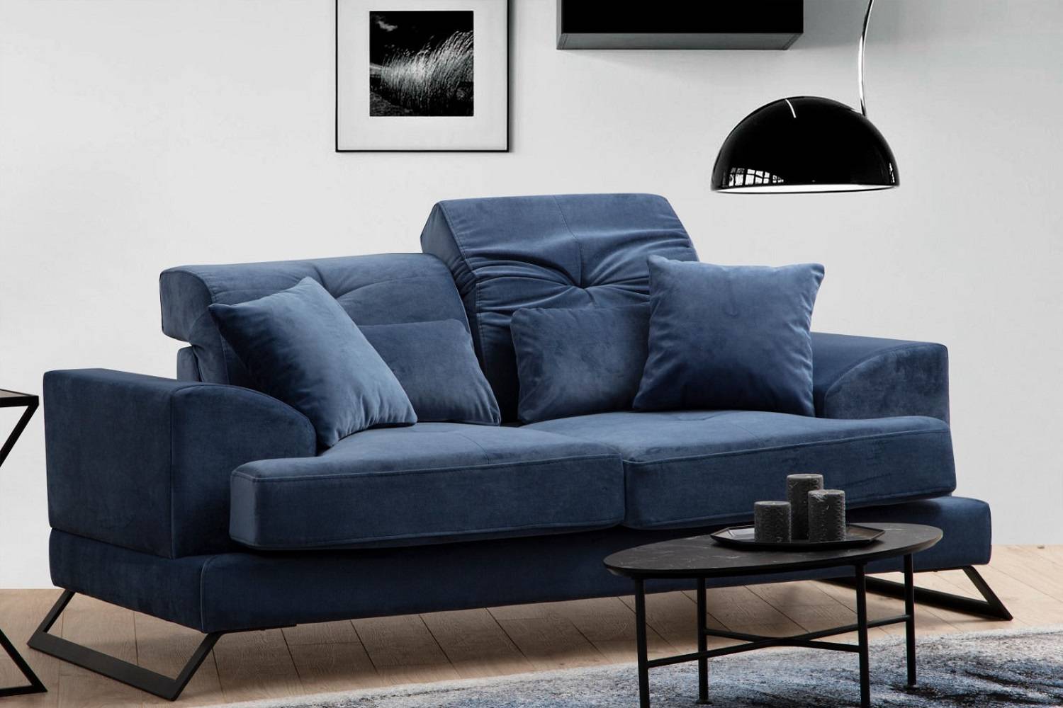 Sofahouse Designová sedačka Heimana 185 cm tmavě modrá