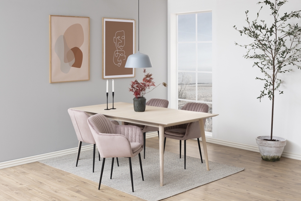 Designové židle Nashira světle růžová kovová