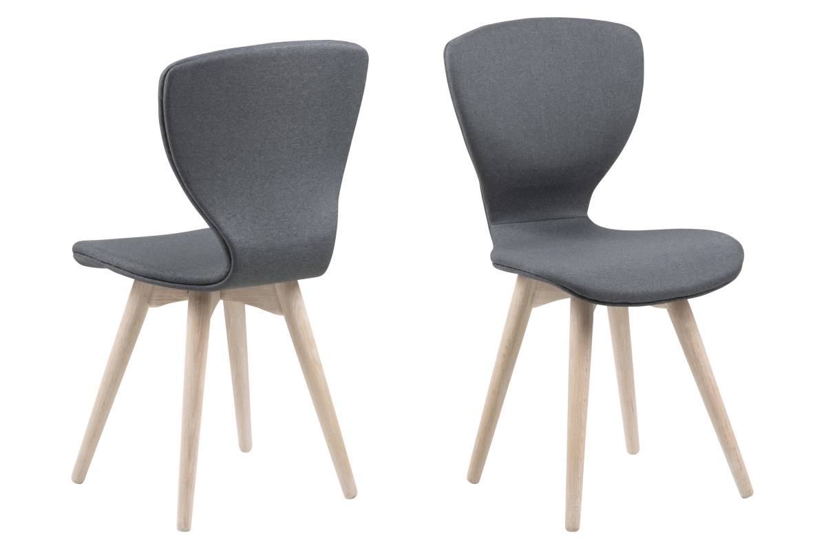 Designová židle Neoma tmavě šedá a bílá