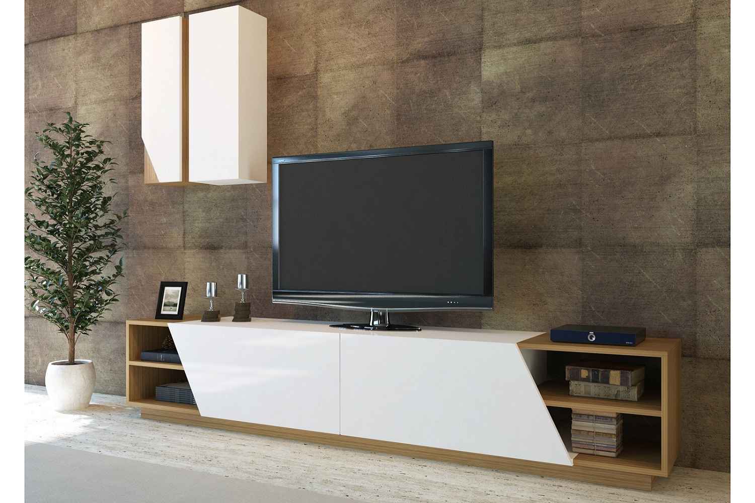 Sofahouse Designová TV sestava Edimeia bílá