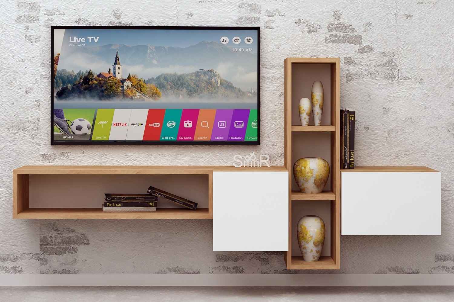 Sofahouse Designová TV sestava Jalessa vzor dub