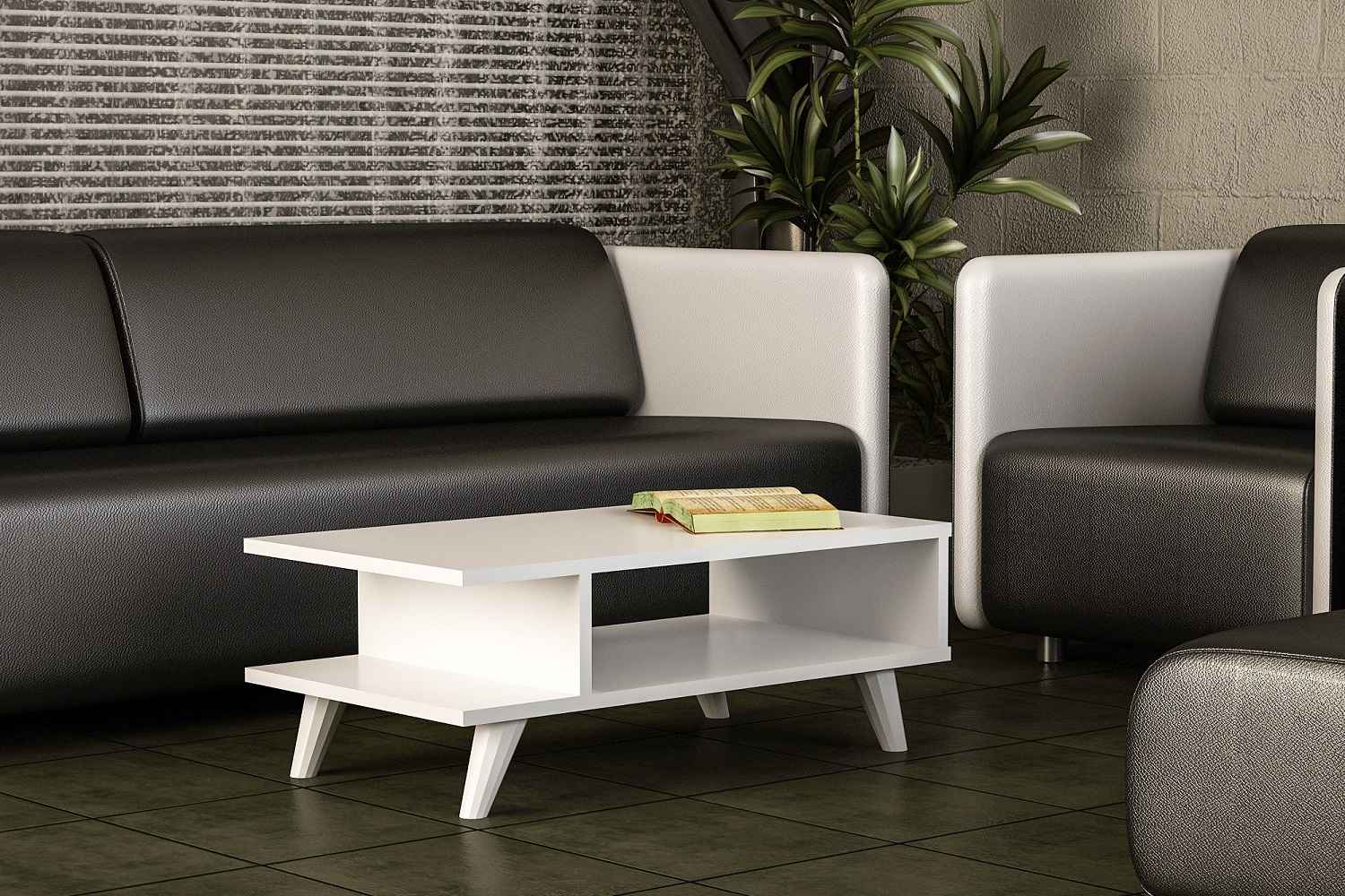 Levně Sofahouse Designový konferenční stolek Farica 80 cm bílý
