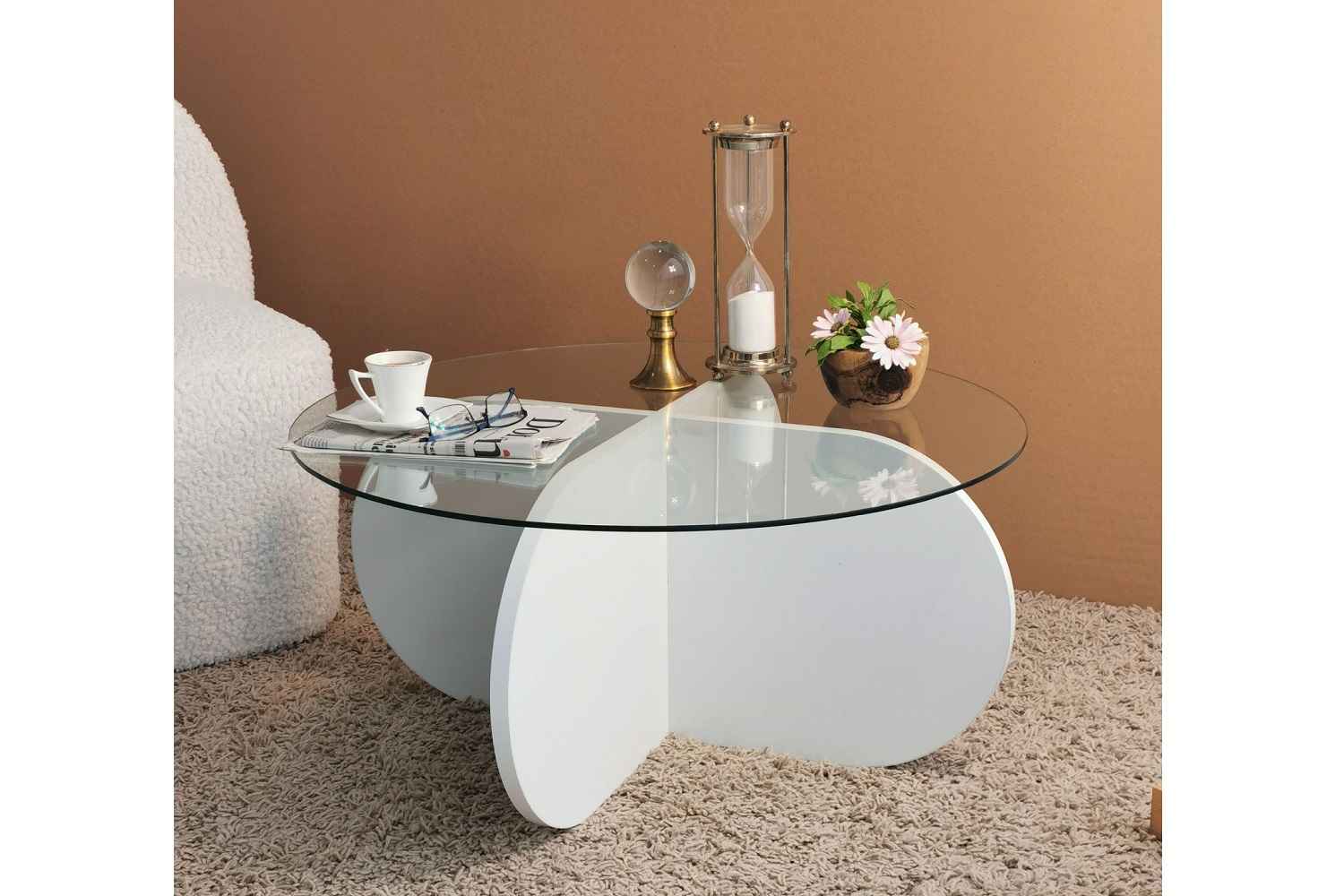 Sofahouse Designový konferenční stolek Jameela 75 cm bílý