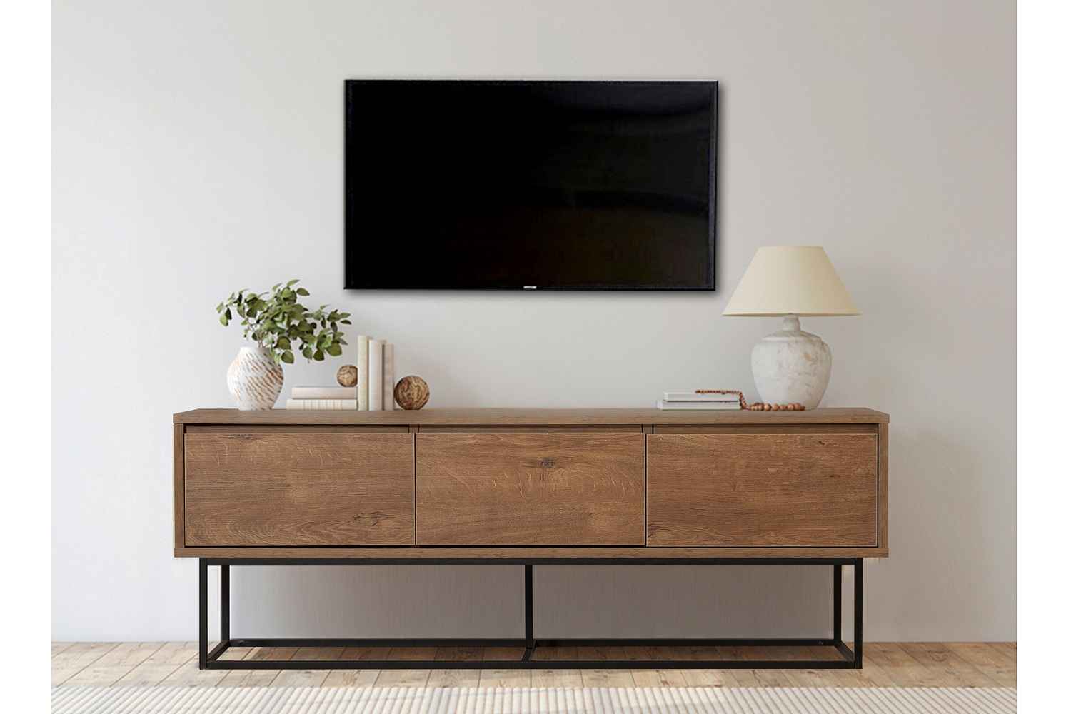 Sofahouse Designový TV stolek Balwina 140 cm vzor ořech