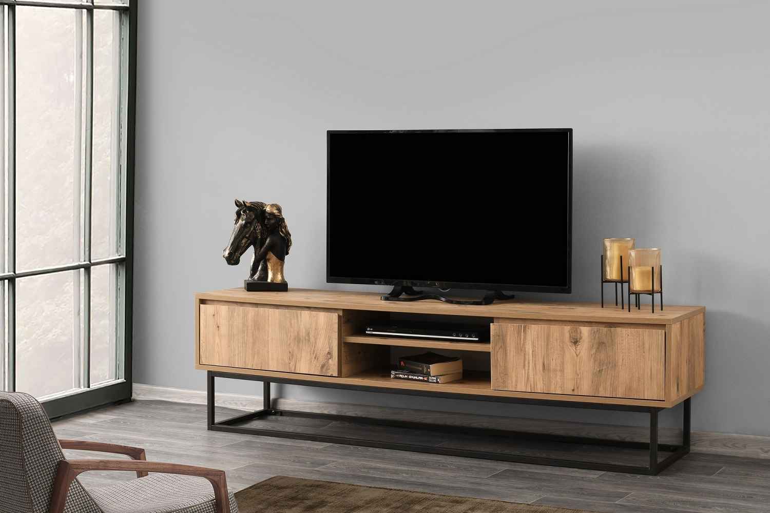 Sofahouse Designový TV stolek Balwina 180 cm borovice