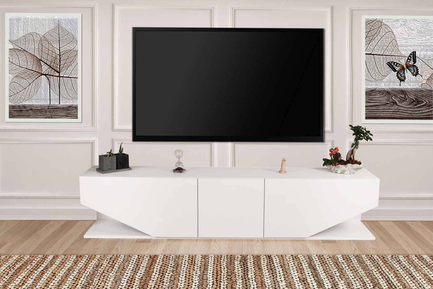 Levně Sofahouse Designový TV stolek Layla 180 cm bílý
