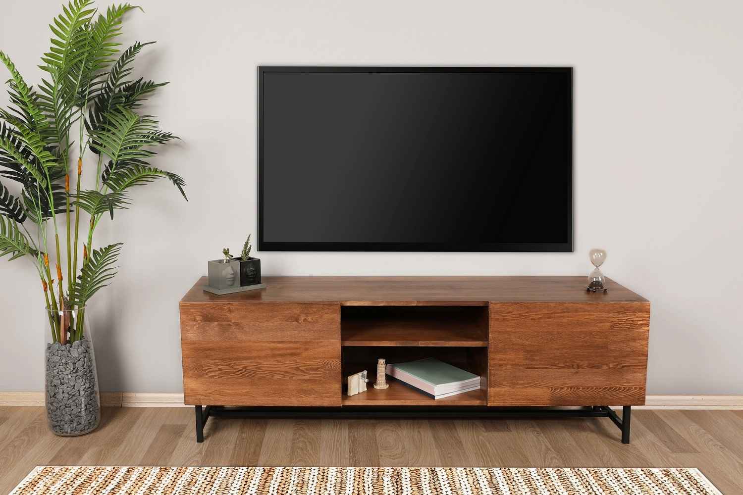 Levně Sofahouse Designový TV stolek Nafasi 150 cm vzor ořech - Skladom