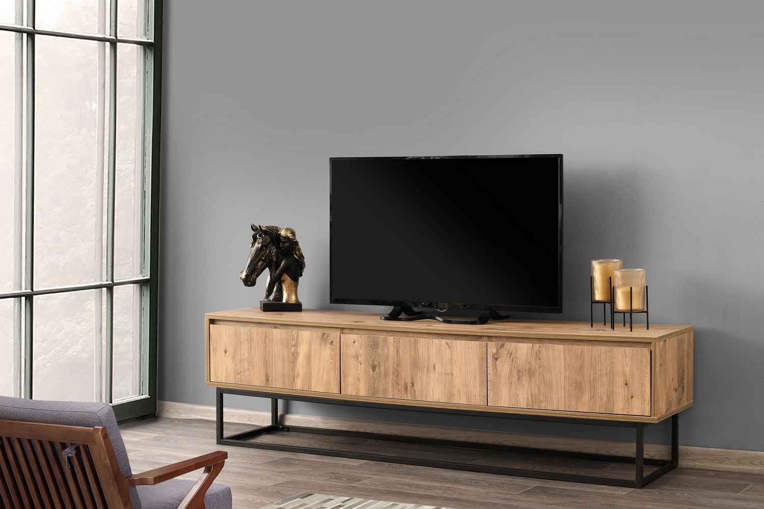 Sofahouse Designový TV stolek Olesia 180 cm borovice