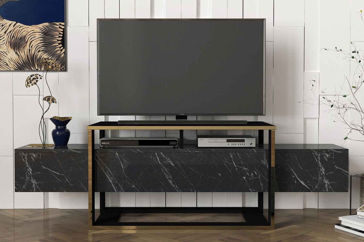 Designový TV stolek Olivera 160 cm černý