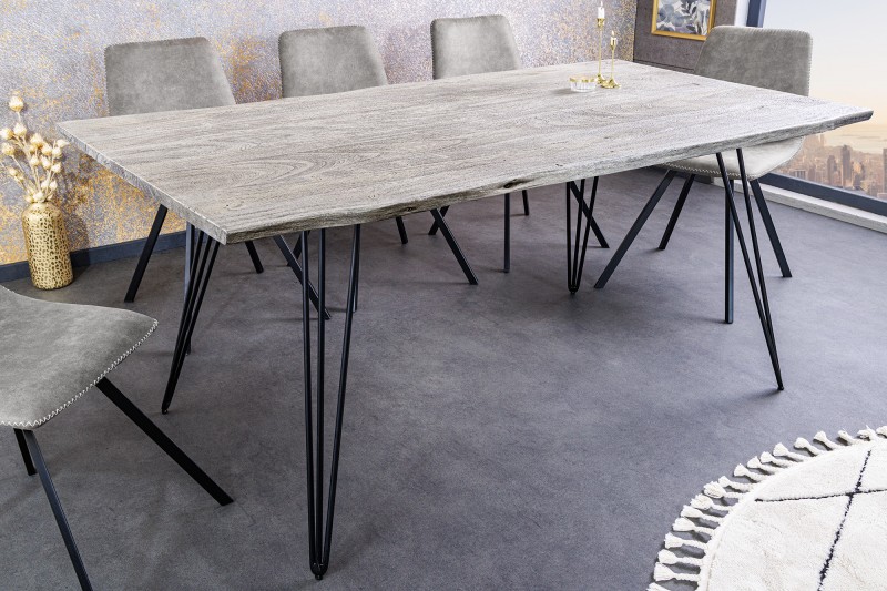 Levně LuxD Designový jídelní stůl Shayla 140 cm šedá akácie