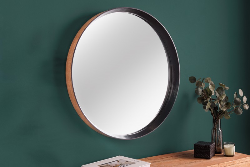 LuxD Designové nástěnné zrcadlo Rotterdam 70 cm černé