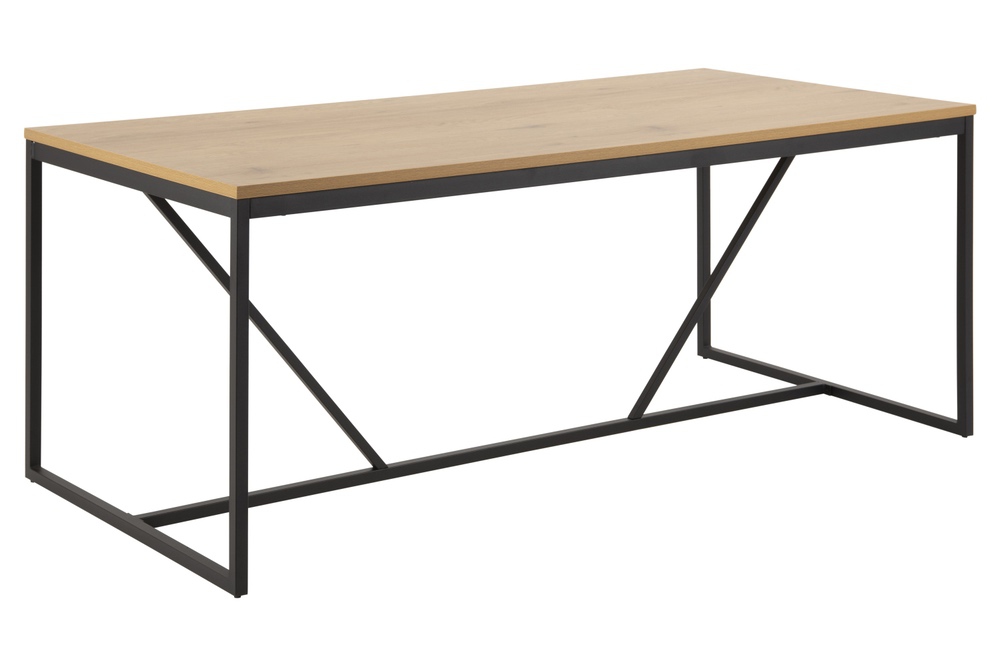 Dkton Jídelní stůl Naja 180 cm dub - černý