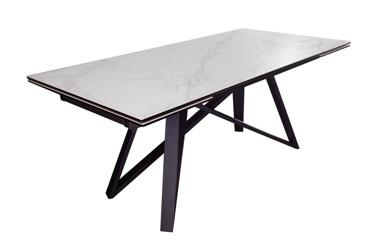 Roztahovací keramický stůl Callen 180-220-260 cm šedý 