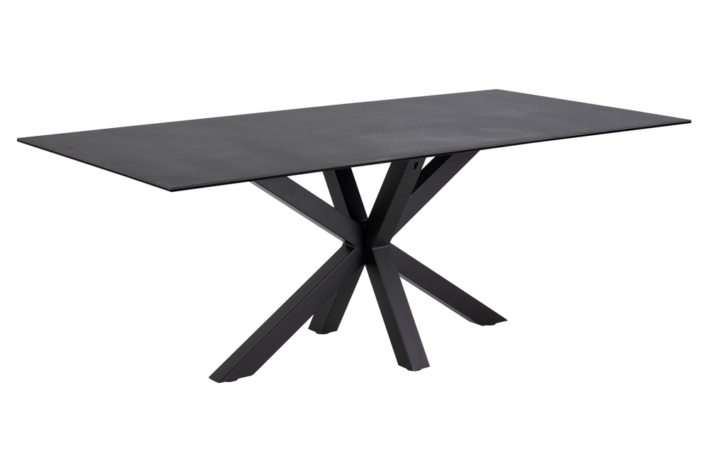 Dkton Keramický jídelní stůl Neele 160 cm černý