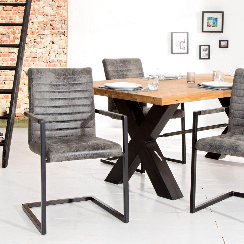 Designová konzolová židle Imperium, vintage šedá