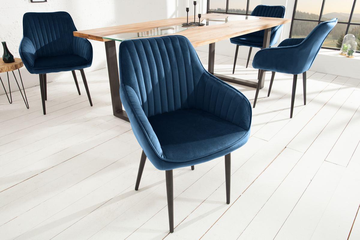 LuxD Designová židle Esmeralda, královská modrá