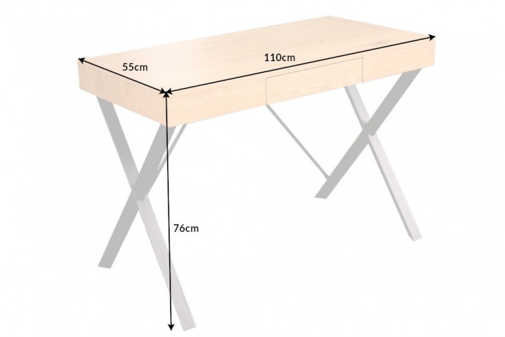 Designový psací stůl Kiana 110 cm vzor dub