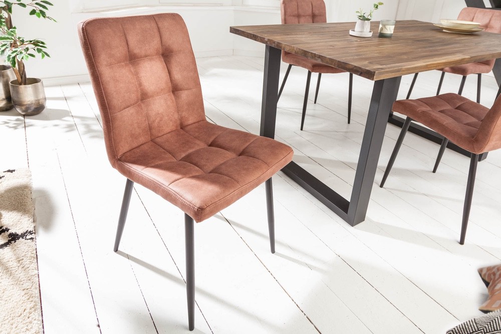 LuxD Designová židle Modern vintage hnědá