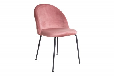 Designová stolička Ernesto, růžová / černá