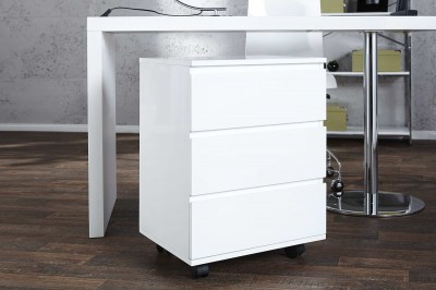 Dizajnová zásuvková skříňka Boss bílá pre pracovní stůl