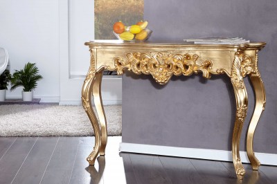 Luxusní konzola - toaletní stolek Veneto zlatá