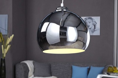Designová závěsná lampa Club chromová