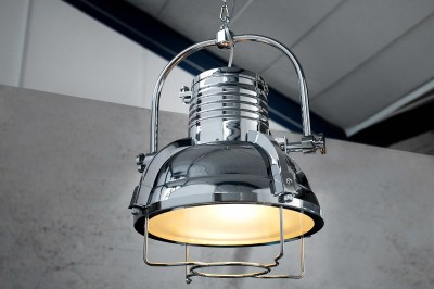 Designová závěsná lampa Commercial II 35 cm chromová